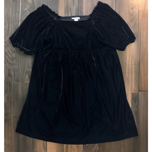 sachin and babi light blue dress Clmence black velvet-panel pleated midi dress